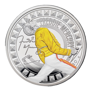 Freddie Mercury 2025 1oz Silver Proof Colour Coin - reverse