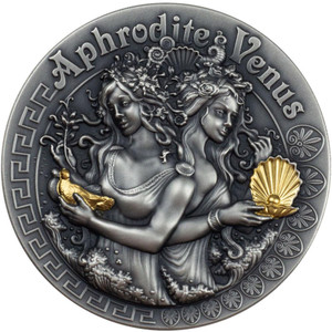 2020 Niue $2 Strong & Beautiful - Аphrodite & Venus 2oz Silver Coin - reverse face on 2020 Niue $2 Strong & Beautiful - Аphrodite & Venus 2oz Silver Coin - reverse face on