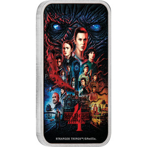 Stranger Things - Season 4 2026 1oz Silver Coloured Rectangular Coin - reverse