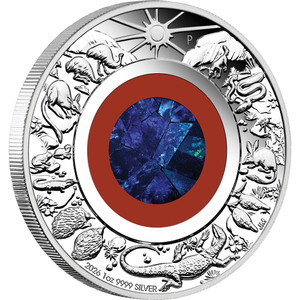 Wonders of Australia - The Outback 2026 1oz Silver Proof Opal Coin - reverse