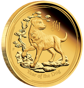 2018 Year of the Dog Australian Lunar 1oz Gold Proof Coin 2018 Year of the Dog Australian Lunar 1oz Gold Proof Coin