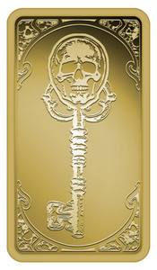 2026 Liberia Skeleton Key 1/200oz Gold Coin - reverse