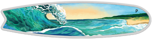 2020 Surfboard 2oz Silver Coloured Coin - reverse face on 2020 Surfboard 2oz Silver Coloured Coin - reverse face on