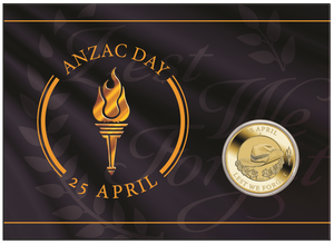 Anzac Day 2026 Coin in Card - coin in card front