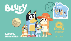 Hobart Money Expo 2026 - 2024 $1 Bluey Bucks The Heelers PNC with Hobart Overprint