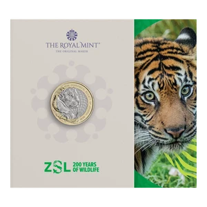200 Years of ZSL 2026 UK £2 Brilliant Uncirculated Coin - coin in card front
