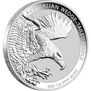 2020 Australian Wedge-Tailed Eagle 1oz Silver Bullion Coin - reverse 2020 Australian Wedge-Tailed Eagle 1oz Silver Bullion Coin - reverse