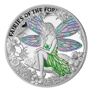 Fairies of the Forest 2026 $1 1oz Silver Proof Coin - reverse angle