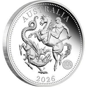 Australian Sovereign 2026 Silver Proof Coin - reverse angle