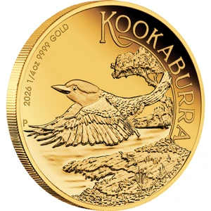 Australian Kookaburra 2026 1/4oz Gold Proof Coin - reverse angle