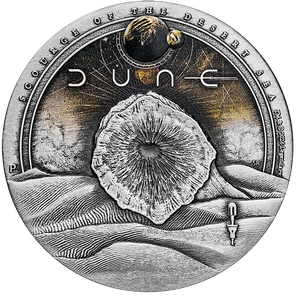 DUNE - Scourge of the Desert Sea 2026 2oz Silver Antiqued Coloured Coin - reverse