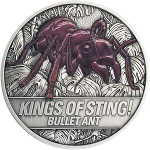 2026 Niue $2 Kings of Sting - Bullet Ant 1oz Silver Coin - reverse
