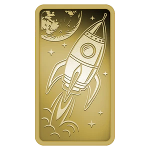 2026 Liberia Retro Rocket 1/200oz Gold Coin - reverse