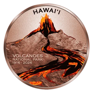 2026 Cameroon Hawai'i Volcanoes National Park 5oz Copper Coin - reverse