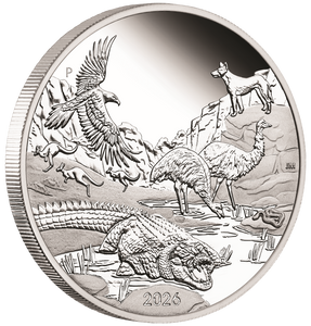 Wonders of Australia - The Outback 2026 1oz Silver Proof Coin - reverse