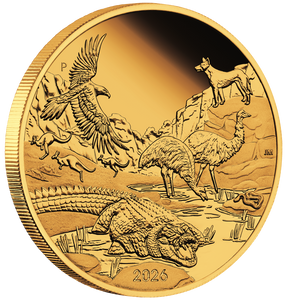 Wonders of Australia - The Outback 2026 1oz Gold Proof Coin - reverse