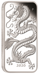 Dragon 2026 1oz Silver Proof Rectangular Coin - reverae