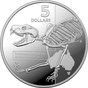 2020 $5 Australia's Most Dangerous - Tasmanian Devil 1oz Silver Proof Coin - reverse 2020 $5 Australia's Most Dangerous - Tasmanian Devil 1oz Silver Proof Coin - reverse