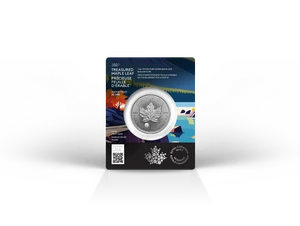 2027 $5 1oz 99.99% Pure Silver Coin - Treasured Silver Maple Leaf: Loon Privy Mark (Premium Bullion) - presentation front