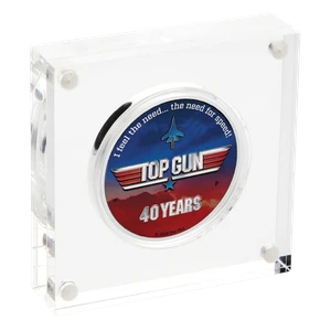 40 Years of Top Gun 2026 1oz Silver Coloured Coin - acrylic reverse