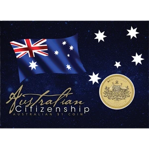 Australian Citizenship 2027 Coin in Card - coin in card front