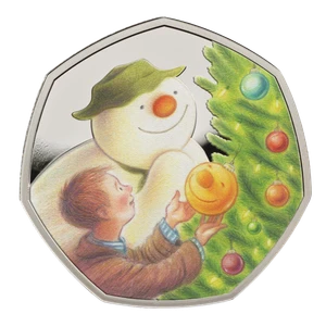 The Snowman 2026 50p Silver Proof Colour Coin - reverse