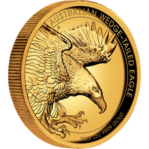 Australian Wedge-Tailed Eagle 2020 2oz Gold Proof High Relief Coin - reverse Australian Wedge-Tailed Eagle 2020 2oz Gold Proof High Relief Coin - reverse