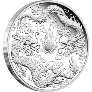 Double Dragon 2020 1oz Silver Proof Coin - reverse Double Dragon 2020 1oz Silver Proof Coin - reverse