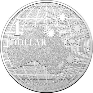 2020 $1 Beneath The Southern Skies 1oz Silver Investment Coin - reverse 2020 $1 Beneath The Southern Skies 1oz Silver Investment Coin - reverse