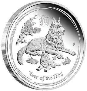 2018 Year of the Dog Australian Lunar 1oz Silver Proof Coin 2018 Year of the Dog Australian Lunar 1oz Silver Proof Coin