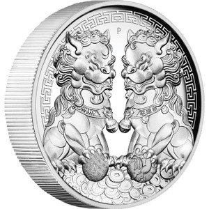 Double Pixiu 2020 2oz Silver Proof High Relief Coin - reverse Double Pixiu 2020 2oz Silver Proof High Relief Coin - reverse