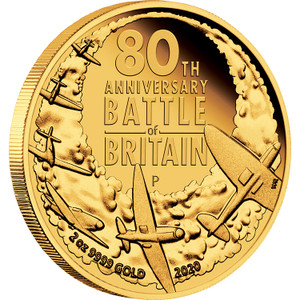 2020 80th Anniversary Of The Battle Of Britain 2oz Gold Coin - reverse 2020 80th Anniversary Of The Battle Of Britain 2oz Gold Coin - reverse