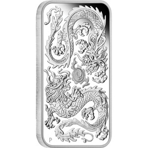 Dragon 2020 1oz Silver Proof Rectangular Coin - reverse Dragon 2020 1oz Silver Proof Rectangular Coin - reverse