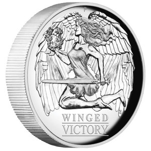 Winged Victory 2021 1oz Silver Proof High Relief Coin - reverse Winged Victory 2021 1oz Silver Proof High Relief Coin - reverse