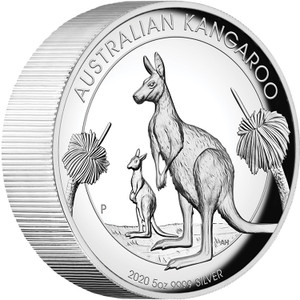 2020 Australian Kangaroo 5oz Silver Proof High Relief Coin - reverse 2020 Australian Kangaroo 5oz Silver Proof High Relief Coin - reverse