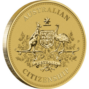 Australian Citizenship 2021 $1 Coin in Card - reverse Australian Citizenship 2021 $1 Coin in Card - reverse