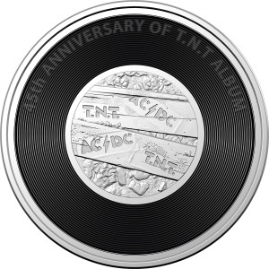 AC/DC T.N.T. 2020/2021 20c Coloured Uncirculated Coin - reverse AC/DC T.N.T. 2020/2021 20c Coloured Uncirculated Coin - reverse