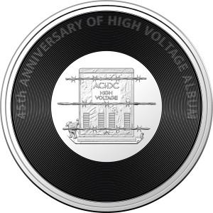 AC/DC High Voltage 2020/2021 20c Coloured Uncirculated Coin - reverse AC/DC High Voltage 2020/2021 20c Coloured Uncirculated Coin - reverse