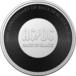AC/DC Back in Black 2020/2021 20c Coloured Uncirculated Coin - reverse AC/DC Back in Black 2020/2021 20c Coloured Uncirculated Coin - reverse