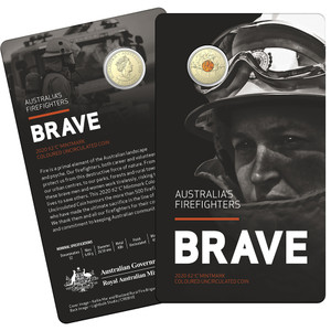 Australia's Firefighters 2020 $2 Colour 'C' Mintmark Uncirculated Coin-in-Card - in Card Australia's Firefighters 2020 $2 Colour 'C' Mintmark Uncirculated Coin-in-Card - in Card