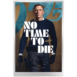 007 James Bond Movie Poster – No Time To Die 35g Silver Foil - reverse face on 007 James Bond Movie Poster – No Time To Die 35g Silver Foil - reverse face on