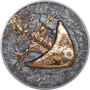 2020 Diplocaulus - Evolution Of Life 1oz Silver Coin - reverse 2020 Diplocaulus - Evolution Of Life 1oz Silver Coin - reverse