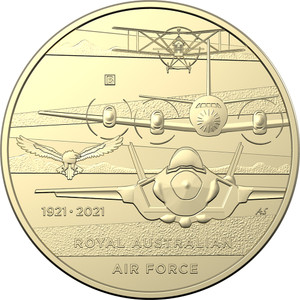 Heroes of the Sky - Centenary of the Royal Australian Air Force 2021 Mintmark & Privy Mark $1 Al/Br Uncirculated Four Coin Set - Warrant Officer Len Waters - "B" mintmark - reverse Heroes of the Sky - Centenary of the Royal Australian Air Force 2021 Mintmark & Privy Mark $1 Al/Br Uncirculated Four Coin Set - Warrant Officer Len Waters - "B" mintmark - reverse