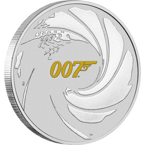 James Bond 007 2021 1oz Silver Coin with Colour in Card - reverse James Bond 007 2021 1oz Silver Coin with Colour in Card - reverse
