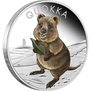 Quokka 2021 1oz Silver Proof Coloured Coin - reverse Quokka 2021 1oz Silver Proof Coloured Coin - reverse