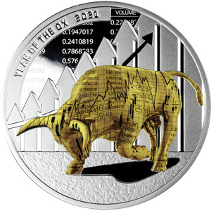 2021 Year Of The Ox - Time To Win 1oz Silver Coin - reverse 2021 Year Of The Ox - Time To Win 1oz Silver Coin - reverse