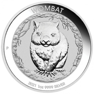 Australian Wombat 2021 1oz Silver Bullion Coin - Reverse Australian Wombat 2021 1oz Silver Bullion Coin - Reverse