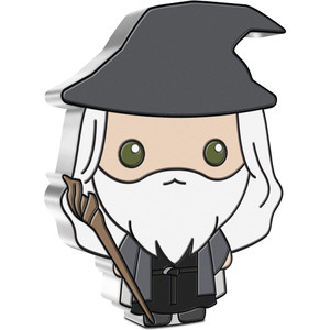 2021 Chibi THE LORD OF THE RINGS Series - Gandalf The Grey 1oz Silver Coin - reverse 2021 Chibi THE LORD OF THE RINGS Series - Gandalf The Grey 1oz Silver Coin - reverse