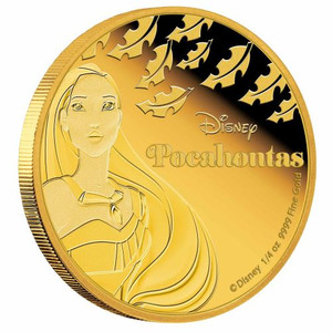2016 1/4oz Disney Princess Gold Proof Coin - Pocahontas 2016 1/4oz Disney Princess Gold Proof Coin - Pocahontas