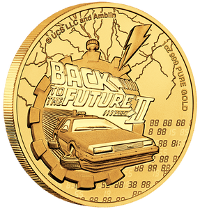 2021 Back To The Future 1oz Gold Bullion Coin - reverse 2021 Back To The Future 1oz Gold Bullion Coin - reverse